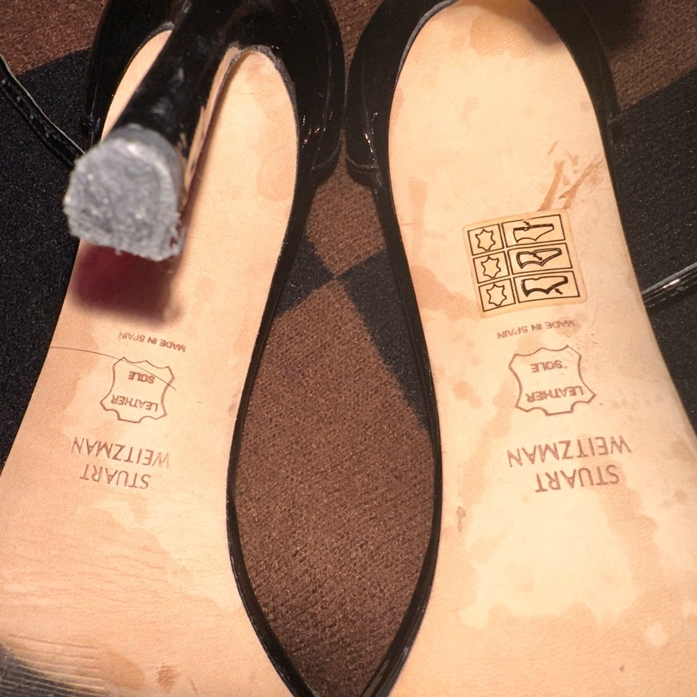 Black Stuart Weitzman Nudist Heels 9.5 - Picture 4 of 7